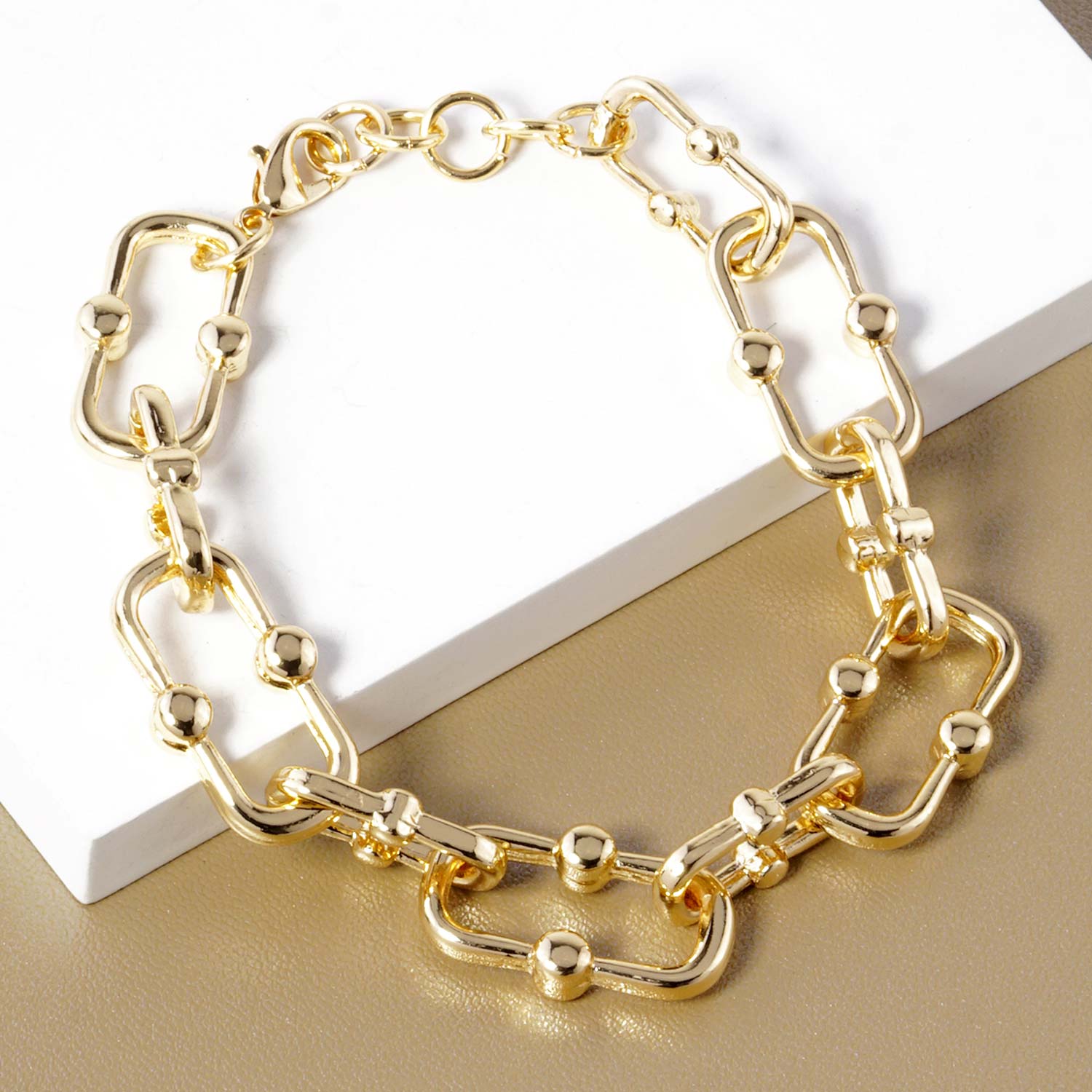 Madeline Love Gold Gold Dipped Hardware Metal Chain Bracelet