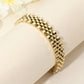 Madeline Love Gold Gold Dipped Stainless Steel Jubilee Style Link Chain Bracelet