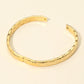 Madeline Love Gold Stainless Steel Crisscross Textured Hinged Bangle Bracelet - Bracelets - extra