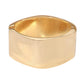 Madeline Love Gold Bold Ribbed Metal Hinged Bangle Bracelet - Bracelets - desc