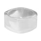 Madeline Love Silver Bold Ribbed Metal Hinged Bangle Bracelet - Bracelets - desc