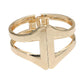 Madeline Love Gold Geometric Metal Hinged Bangle Bracelet - Bracelets - desc