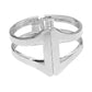 Madeline Love Silver Geometric Metal Hinged Bangle Bracelet - Bracelets - desc