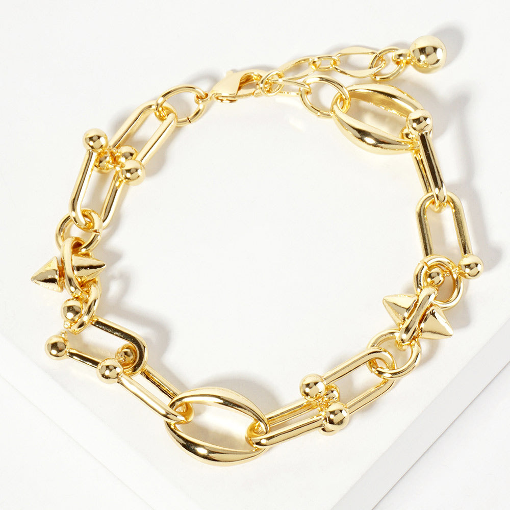 Madeline Love Gold Gold Dipped Chunky Industrial Link Chain Bracelet