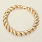Madeline Love Worn Gold Twisted Metal Link Bracelet - Bracelets