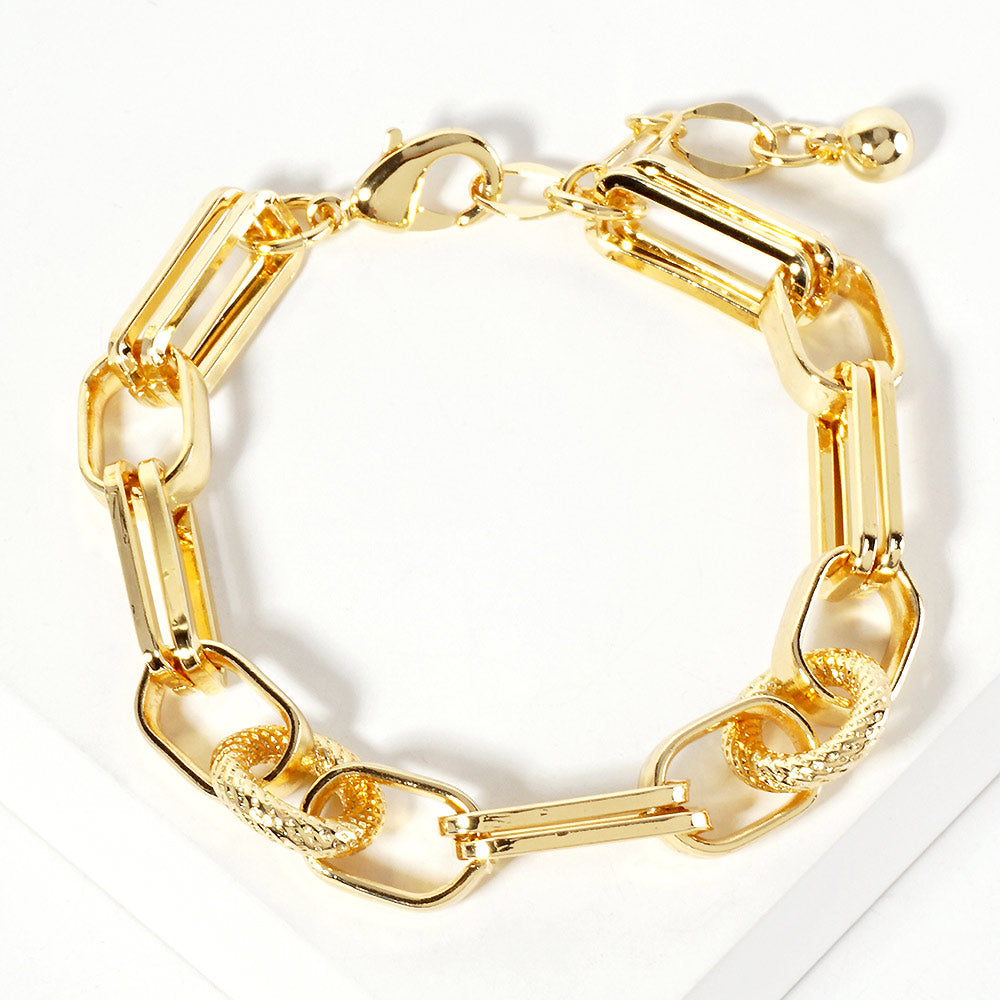 Madeline Love Gold Gold Dipped Chunky Geometric Chain Bracelet