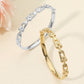 Madeline Love Silver Stainless Steel Industrial Link Hinged Bangle Bracelet - Bracelets - extra
