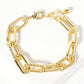 Madeline Love Gold Gold Dipped Textured Oval Link Chain Bracelet
