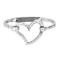 Hammered Metal Heart Hook Bracelet - Bracelets