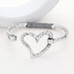 Hammered Metal Heart Hook Bracelet - Bracelets