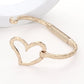 Hammered Metal Heart Hook Bracelet - Bracelets