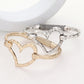 Hammered Metal Heart Hook Bracelet - Bracelets