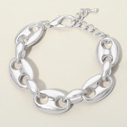 Madeline Love Worn Silver Mariner Link Chain Bracelet - Necklaces
