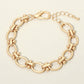 Madeline Love Worn Gold Decorative Link Chain Bracelet - Bracelets