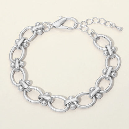 Madeline Love Worn Silver Decorative Link Chain Bracelet - Bracelets