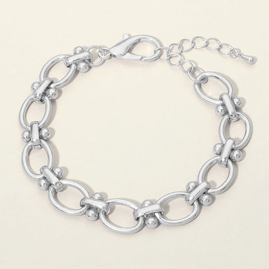 Madeline Love Worn Silver Decorative Link Chain Bracelet - Bracelets