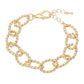 Madeline Love Worn Gold Twisted Metal Oval Link Chain Bracelet - Bracelets - desc