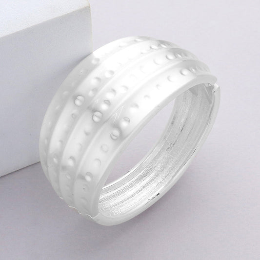 Madeline Love Matte Silver Brushed Metal Bracelet - Bracelets
