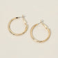 Madeline Love Gold Gold Dipped Textured Hoop Earrings