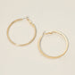 Madeline Love Gold Gold Dipped Textured Hoop Earrings