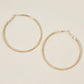 Madeline Love Gold Gold Dipped Textured Hoop Earrings