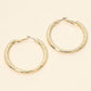 Madeline Love Gold Gold Dipped Textured Hoop Earrings