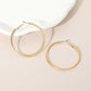 Madeline Love Gold Gold Dipped Textured Double Layered Hoop Earrings