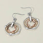 Madeline Love Three Tone Abstract Layered Circle Drop Earrings