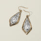 Madeline Love Gold Burnished, Two Tone Textured Metal Two Tone Filigree Teardrop Drop Earrings