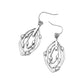 Madeline Love Silver Burnished Metal Layered Teardrop Drop Earrings - desc