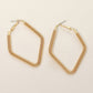 Madeline Love Gold Gold Dipped Textured Metal Geometric Hoop Earrings