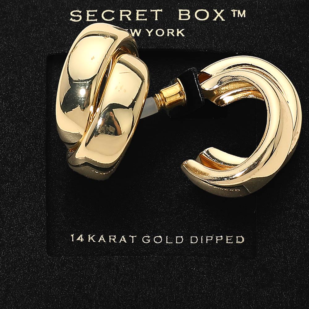 Madeline Love Gold SECRET BOX_14K Gold Dipped Chunky Hoop Earrings