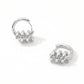 Madeline Love Rhodium, White Gold White Gold Dipped Spiral Wrap Huggie Hoop Earrings - desc