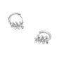 Madeline Love Rhodium, White Gold White Gold Dipped Spiral Wrap Huggie Hoop Earrings - extra