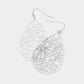 Madeline Love Rhodium Brass Metal Teardrop Dangle Earrings