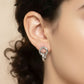 Madeline Love Rhodium, White Gold White Gold Dipped Interlocking Double Loop Drop Earrings - extra
