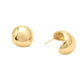 Madeline Love Gold 14K Gold Dipped Modern Dome Mini Hoop Stud Earrings - extra