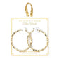 Madeline Love Gold SECRET BOX_Genuine Gold Dipped Hypoallergenic Geometric Textured Hoop Earrings - desc