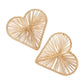 Oversized Metal Wired Heart Earrings - Earrings