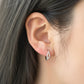 Madeline Love Silver, White Gold White Gold Dipped Textured Mini Huggie Hoop Earrings - extra