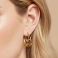 Madeline Love Gold 14K Gold Dipped Sculptural Open Hoop Earrings - extra