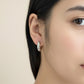 Madeline Love Silver, White Gold White Gold Dipped Chunky Huggie Hoop Earrings - desc