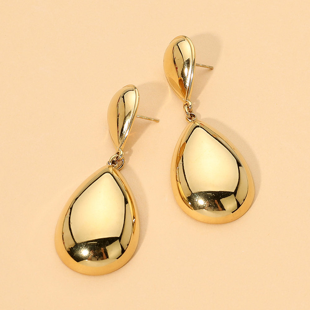Madeline Love Gold Metal Teardrop Drop Dangle Earrings