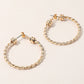 Madeline Love Gold Metal Rope Hoop Earrings