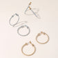 Madeline Love Gold Metal Rope Hoop Earrings - extra