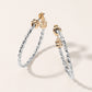 Madeline Love Two Tone Metal Rope Hoop Earrings