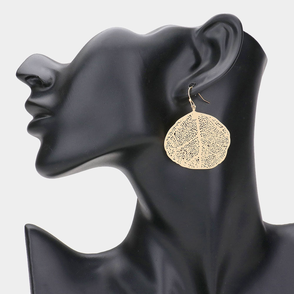 Madeline Love Gold Leaf Drop Earrings