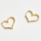 Madeline Love Gold 14K Gold Dipped Open Heart Huggie Hoop Earrings