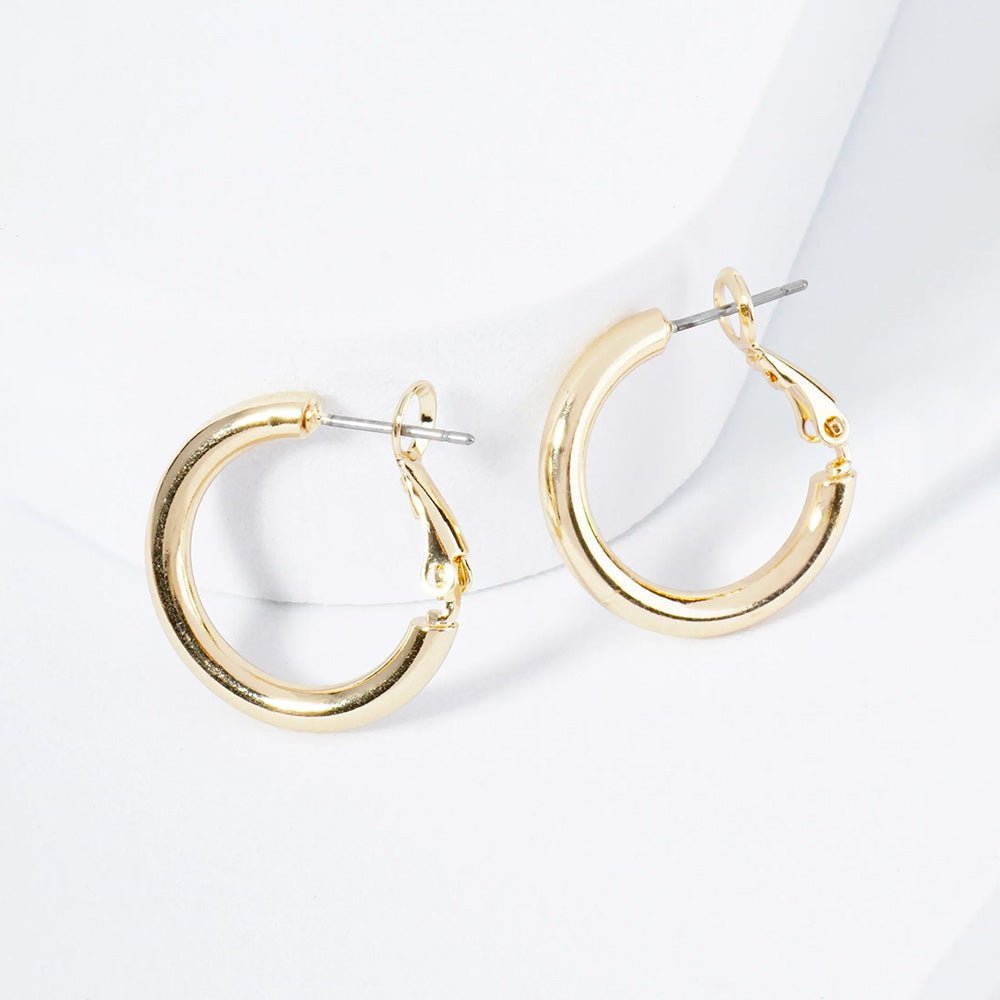 Madeline Love Gold Gold Plated Hypoallergenic Classic Hoop Earrings