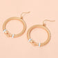 Madeline Love Matte gold Two Tone Twisted Hoop Link Drop Dangle Earrings